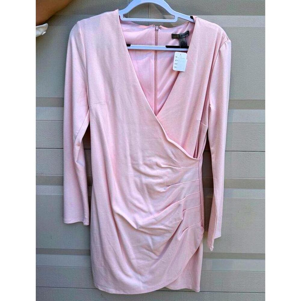 Love X Design Rose Quartz Wrap Fit and Flare Dress Large New